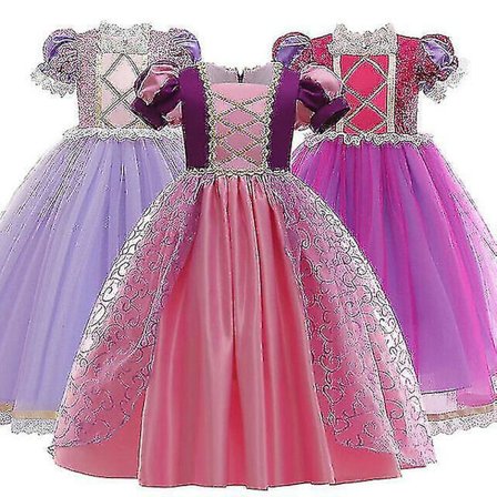Barn Jenter Prinsesse kostyme Fairy Tale Dress Up Sofia Rapunzel Party