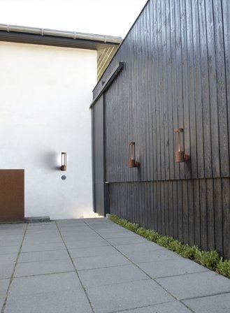 Helix utelampe vegg - corten