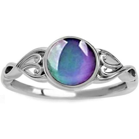 Rund analog månsten missfärgning humör ring AJZ1470 temperatur