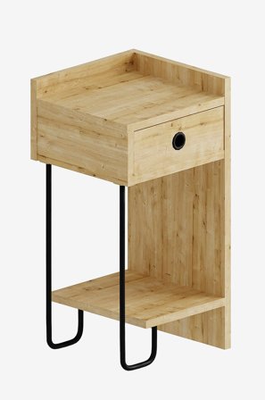 Homitis - Yöpöytä Sirius, oikea - Ruskea - Yöpöydät - - Homeroom