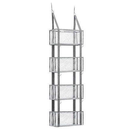 Over The Door Organiser, Pantry Door Organiser, Hængende Hylder Skab Organiser Med 4 Klart Lommer