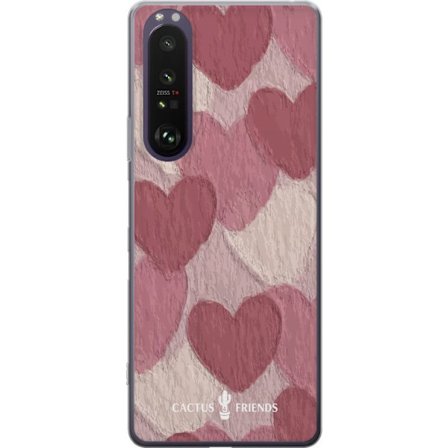 Yhteensopiva Puhelinkuori Sony Sony Xperia 1 III Cactus and Friends - Blush Paper Hearts