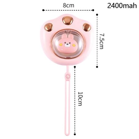 CDQ Elektrisk vinterhandvarmer Katteklohandvarmer power Pink 2400mah
