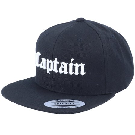 Blackletter - 3D Captain Black Snapback Snapback Black Cap - @ Hatstore