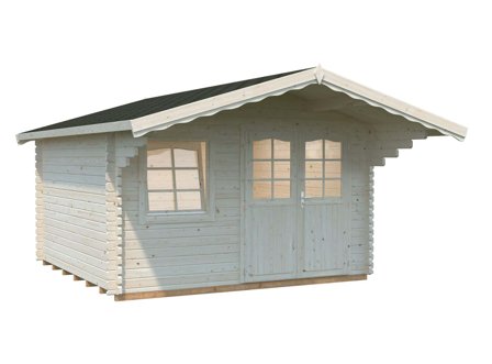 Palmako Sally Stuga 13/inv. 12,3 m², impregnerad natur, Stugor & förråd