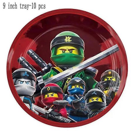 Til Børnefødselsdag Ninja Tema Festartikler Service Tallerken Kop Servietter Dug Dekorationer Banner Ballon Til Drenge