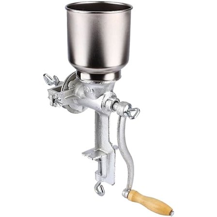 Manuell kornkvern, et praktisk kjøkkenverktøy, er en ideell kvern for restauranter, kommersielle kjøkken og bakerier.