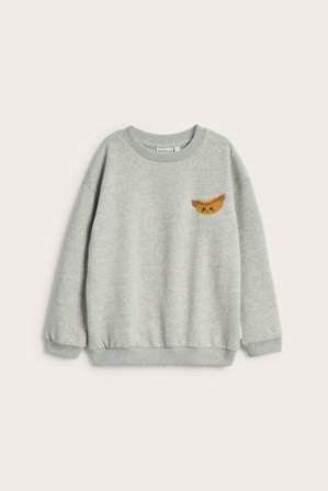 Kappahl | Bluza z haftem | Jasnoszary