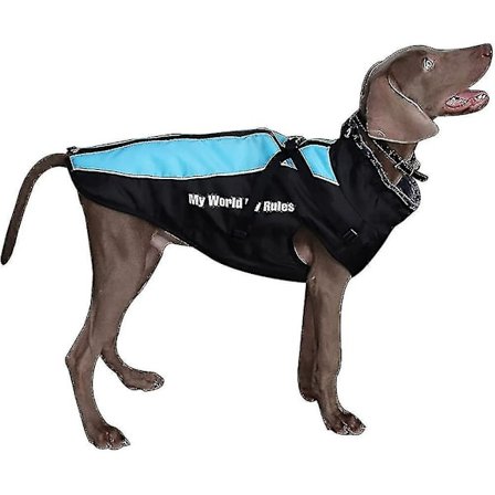 Hundejakke med sele til store hunde, vandtæt. Hundejakke med sele, varm