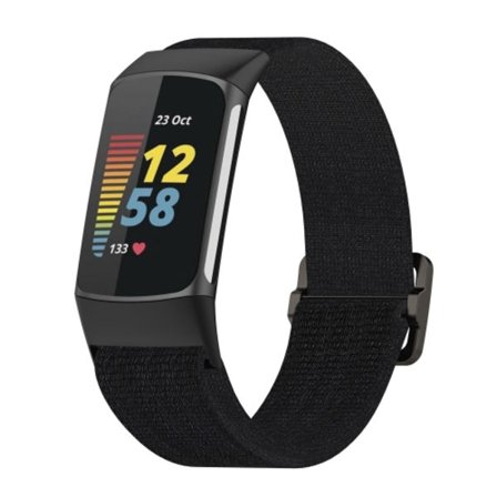 För Fitbit Charge 5 Elastic Nylon Braid Watch Band