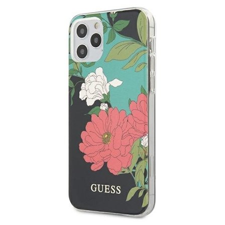 Guess GUHCP12LIMLFL01 iPhone 12 Pro Max 6,7" svart/svart N°1 Flower Collection