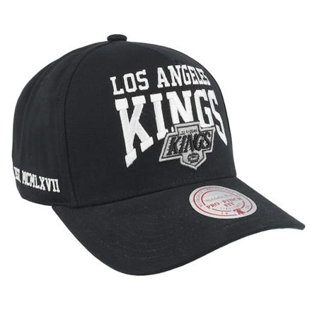 Mitchell & Ness - NHL Schwarz adjustable Cap - Los Angeles Kings Big Time Pro Black A-frame Adjustable @ Hatstore