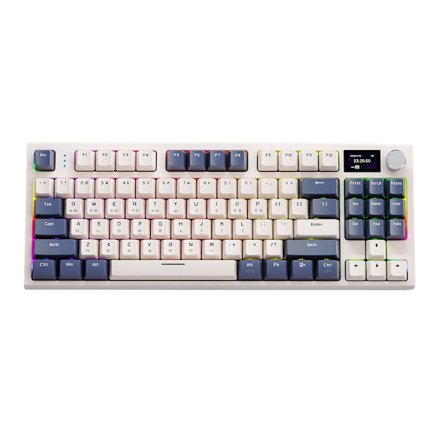 K86 RGB Bakgrundsbelyst Mekaniskt Tangentbord Toppgraverad Gasketstruktur 3 Lägen Koreansk Knappsats Anpassningsbara Hot Swap Tangentbord