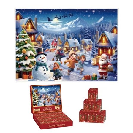 Adventskalender - Pussel 1008 Bitar - Julkalender 2024 MultiColor-FA9- MultiColor