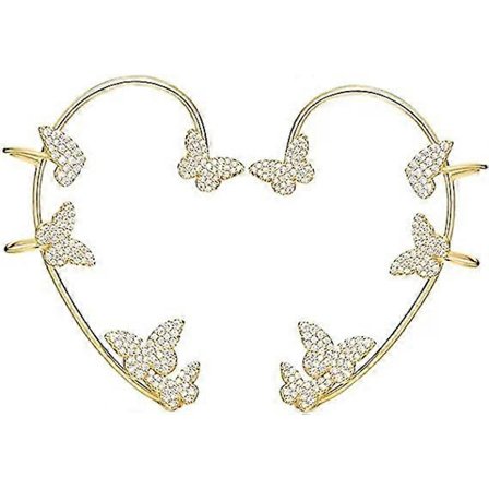 Zirkon Fjärilsörhängen Fjärilsörhänge Öronklämma Utan Hål
