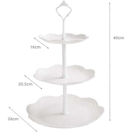 inherited behone 2-delt displaystativ slik kagebakke cupcake stativ 3-lags serveringsfad cupcakes frugt madstativ