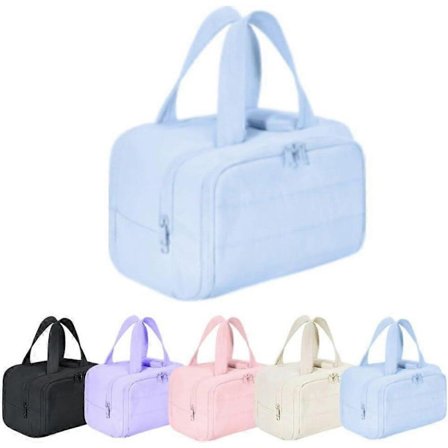 (Blå) Toalettmappe, 2025 Ny Versjon Bærbar Vaskepose, Egnet for Både Menn og Kvinner (Svart)