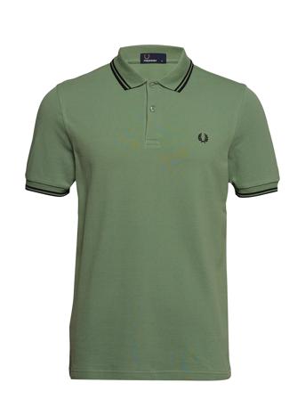 Twin Tipped Fp Shirt Polos Short-sleeved Vihreä Fred Perry