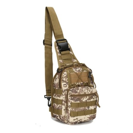 Utomhus Justerbar Sling Bag Herr Damer med blixtlåsfickor, för camouflage