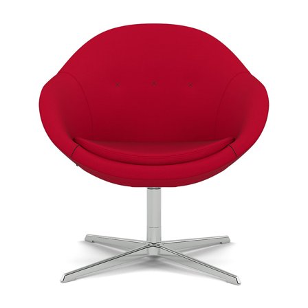 Varier Furniture Kokon Club - Red Polyester - Chrome base