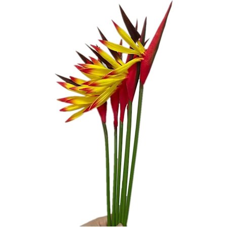 6 Pakke Kunstige Blomster - Paradisfugl - Imitasjon Tropiske
