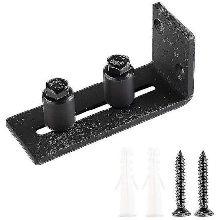 Navettaoven liukuvan oven ripustettava kisko, heiluntaa estävä laite, musta, säädettävä