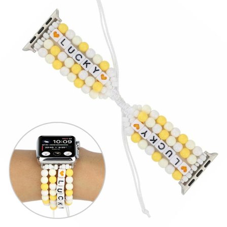 Apple Watch Series 6 / 5 44mm lucky beads klockarmband - gul