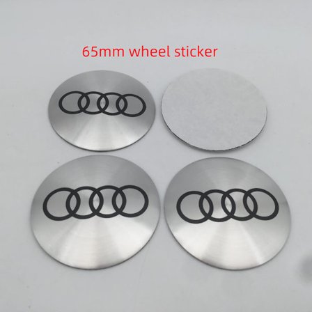 3D-klistremerker for Audi hjulnav senterkopp merke deksler styling dekaler biltilbehør emblem 65mm 4 stk