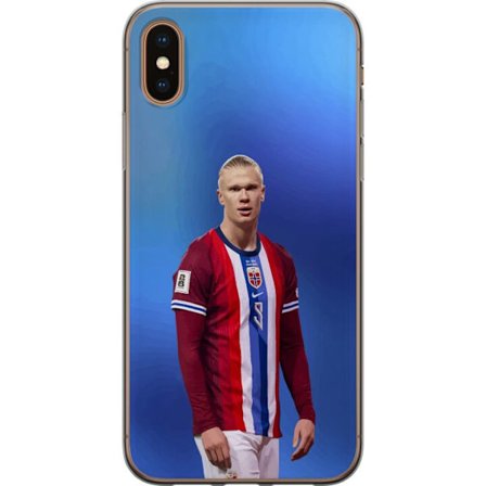 Kompatibelt Mobildeksel til Apple Apple iPhone XS Erling Haaland Manchester City Norge fotball angriper toppspiller utrolig målproduksjon kraftig ras