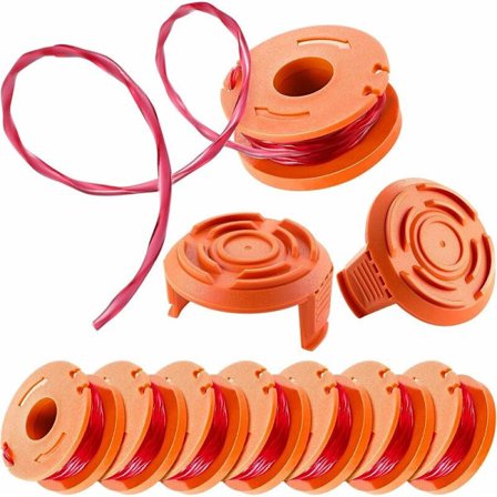 Ersättningsspole för trimmerlina till grästrimmer och trimmerhuvud - Passar Worx WG180 WG163 WA0010 (10)