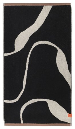 Mette Ditmer Bath Towel Black / Off-White, Tøj & Bolig, Boligtekstiler, Håndklæder