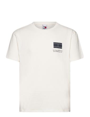 Tjm Reg Essential Cb Flag Tee White Tommy Jeans
