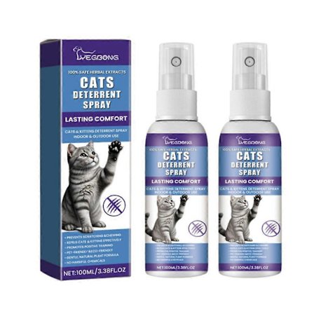 Kattskrämsspray, förhindrar katter från att urinera och klösa, citron & Coptis, säker kompatibel med möbler