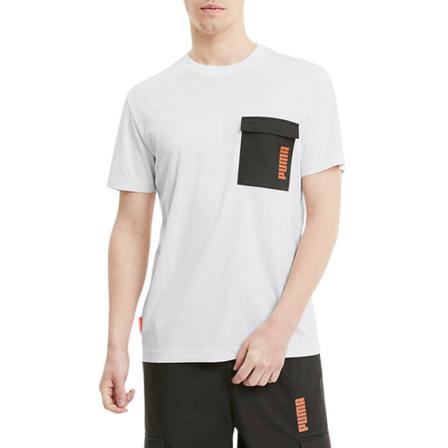 Puma, Koszulka męska Central Saint Martins Jacquard Tee 598723 02 S Biały, Mężczyzna, Rozmiar: S