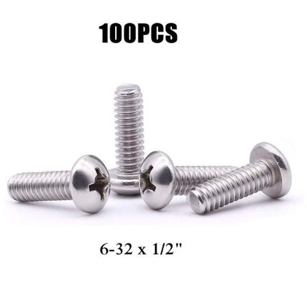 100 STK Maskinskruer Pan Head Maskinskruer Phillips Head