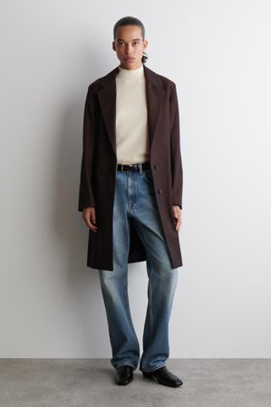 COS Women's T-Shirt In Cashmere Con Collo A Lupetto in Bianco