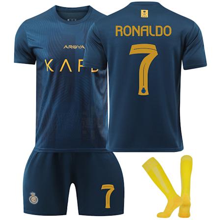 23/24 Riyadh Victory Bortetrøye Nr. 7 Ronaldo Barn Voksen Fotballdrakter Treningssett No.7 Ronaldo XXL