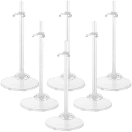 12 st Dockställ Transparent dockställ Plast dockhållare Klar Action Figurer Docktillbehör