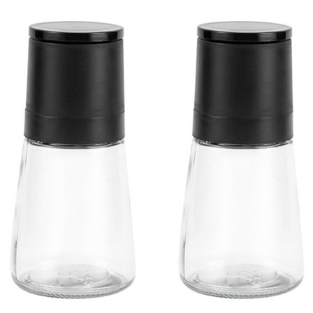 Salt- og peberkværn med justerbar grovhed gennem sort keramisk låg