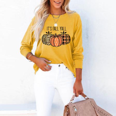 T-shirt Med Rund Hals För Damer För Halloween