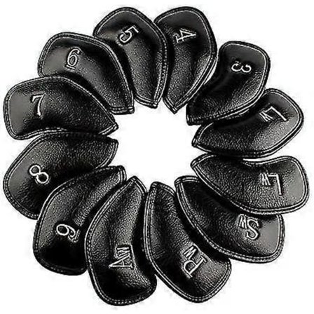 12 stk. læder golfjern hoved covers sæt hoved covers passer til alle mærker Callaway