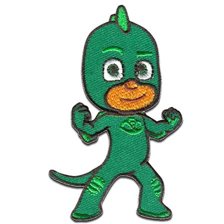 Strygemærke / strygemærke - PJ MASKS Pyjama Heroes GEKKO 1 Disney - grøn - 5,0 x 8,0 cm - Strygemærker