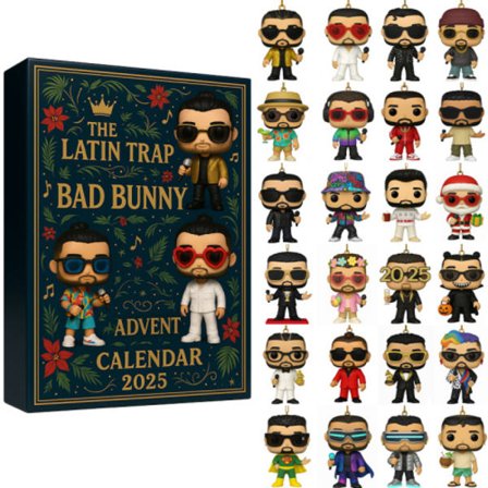 Överraskningsask akryl julgransdekoration hänge Bad Bunny