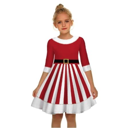 Julkläningar för flickor 2023, prinsessklänningar för fest 150CM