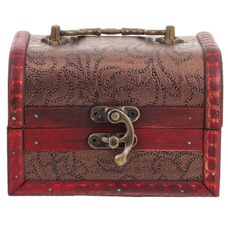 2 st Vintage Smyckeskrin Trä Prydnadssak Förvaringslåda Skrivbord Trä Halsband Örhänge Låda med Lock