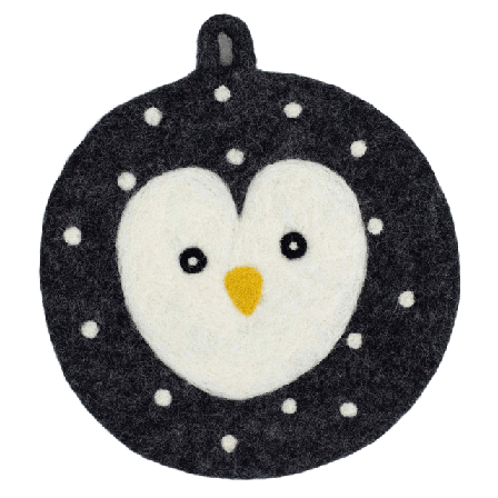 A World of Craft PENGUIN Grytlapp Kökstextil Svart Ø 20 cm