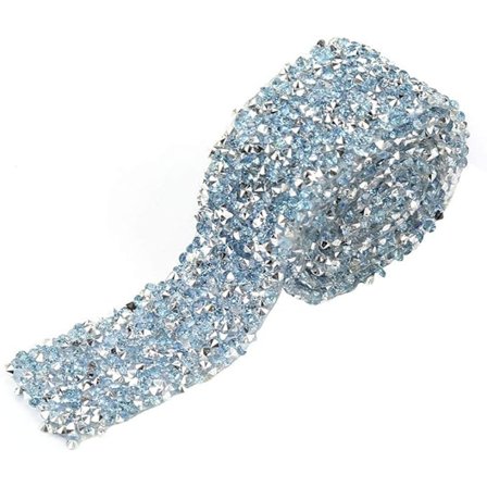 Strassiteippi timanttiverkko kääre rulla kimaltavat kristallikoristeet häihin syntymäpäivälahjapaketointiin, 2 jaardia 3 cm leveä 180 cm pitkä (