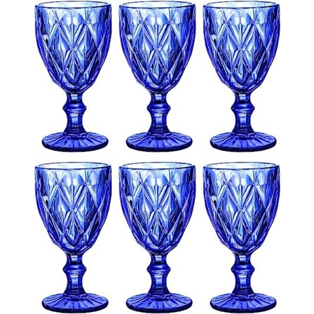 Farvede vinglas, vandglas, drikkeglas, Vinta