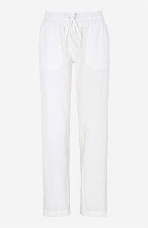 Cellbes of Sweden - Lang bukse i vasket bomull i hvit for damer i størrelse 64