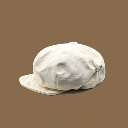 Beret i japansk kunstnerisk stil, vintage malerstil, beige